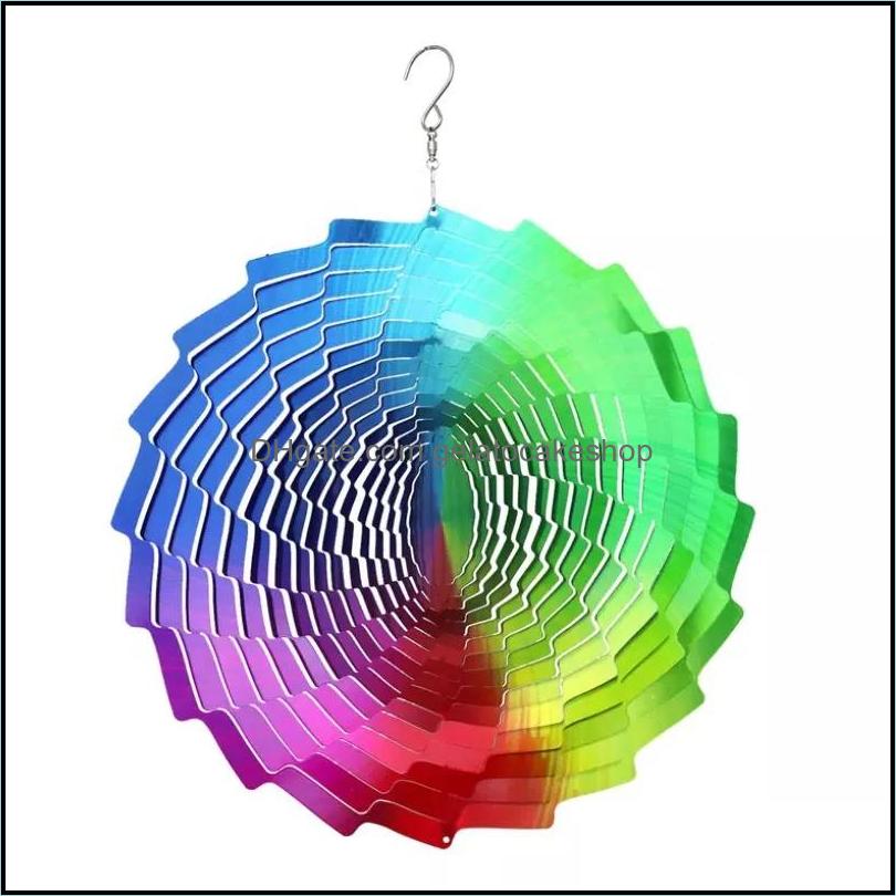 

Garden Decorations 10Inch Aluminum Sublimation Wind Spinner Double Sided Printing Blank Heat Press W Gelatocakeshop Dhizn