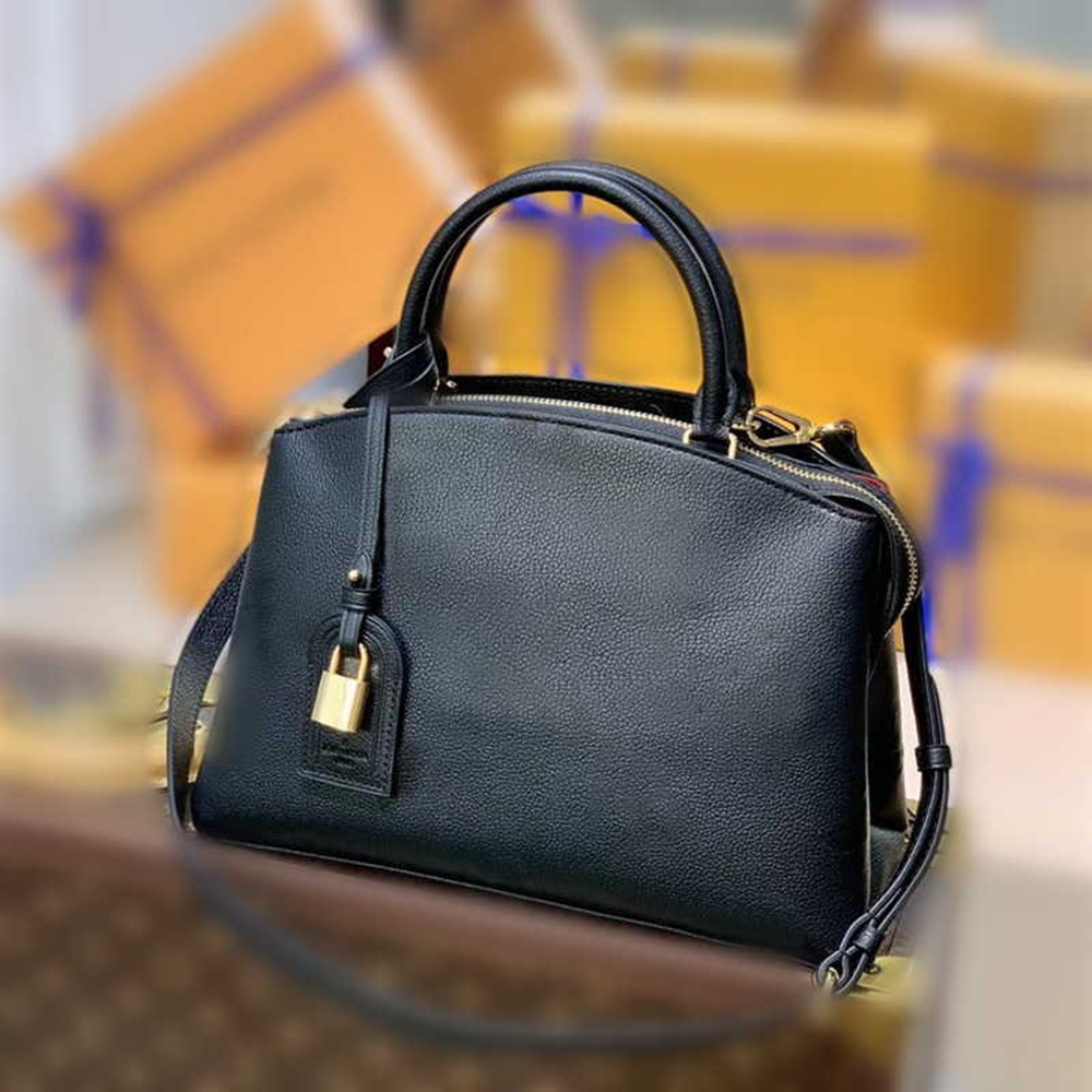 

Black Emboss Petit Grand Palais Totes Designer Handbags Real Leather Women Shoulder Crossbody Bags Ladies Purses Large Messenger Bag, Bubble paper package