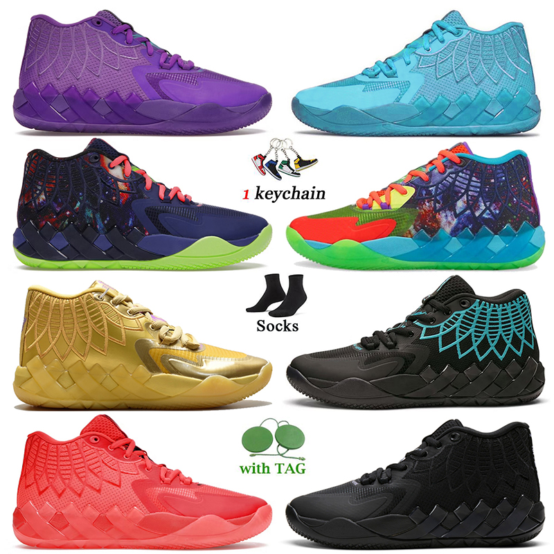Lamelo Ball MB.01 Designer Mens Basketball Chaussures de basket-ball de qualit← lameloball 1of1 Men de baskets pas d'ici Red Blast Rick Morty Gal