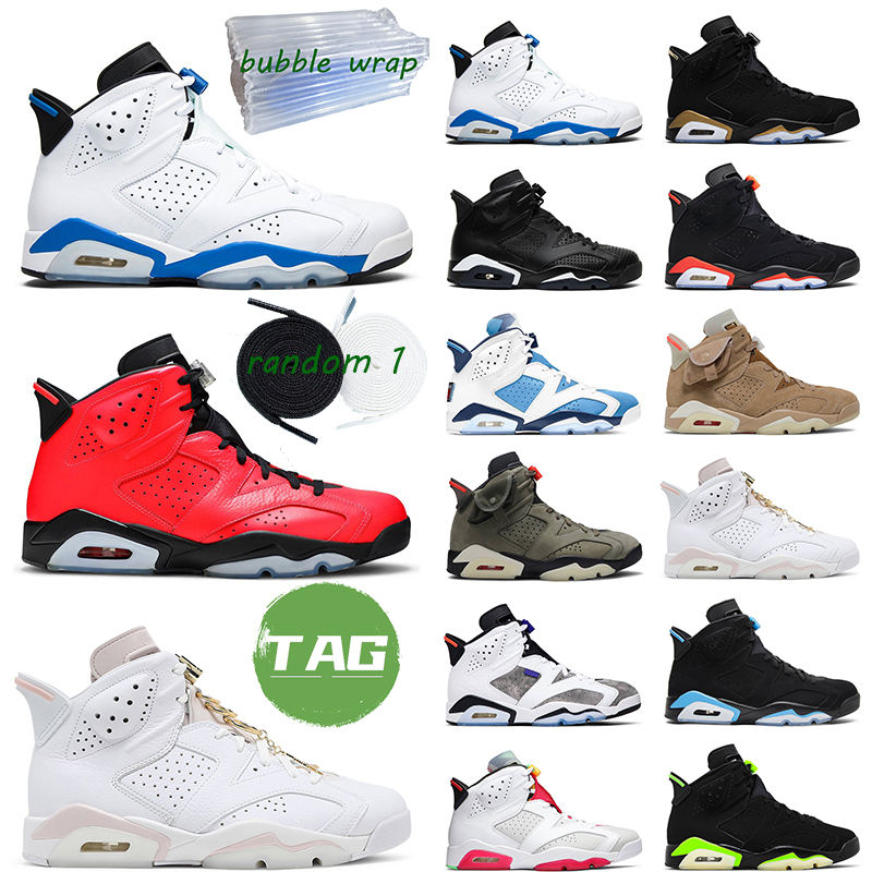 

6s Men Basketball Shoes 6 Carmine Sport Hoops DMP University Blue British Khaki Electric Green Infrared Mens sport Trainer sneaker, Infrared 2019