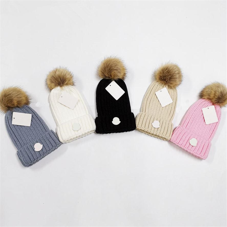

Kid Caps Designer Beanie Hat Warm Winter Cap Kids Beanies Knit Children Hats Boys Suitable for 1-12 Years Old270u, C1
