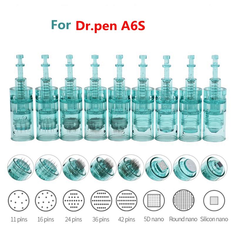 

Tattoo Needles 20/50PCS Dr Pen A6S Cartridges Derma Replacement Head 11 16 36 42 Pin Nano Microneedle Skin Care Needling Tip Needle