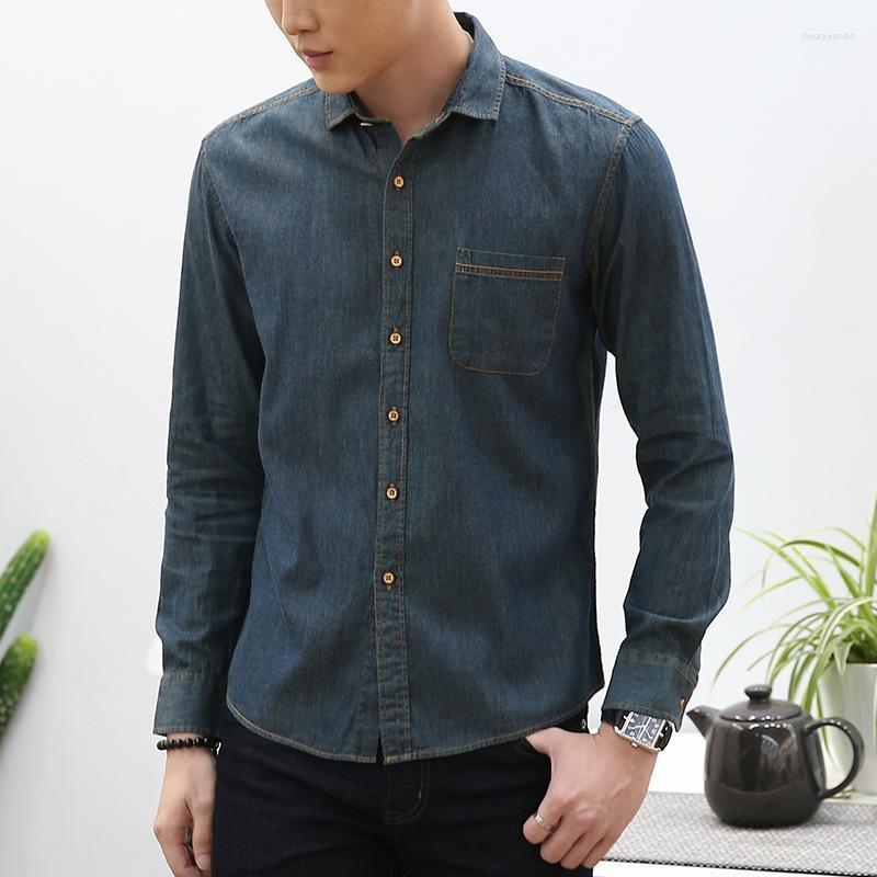 

Men's Casual Shirts 2022 Brand Men's Long Sleeved Shirt For Male Jeans Fashion Tops BlouseMen's Dway22, Gray blue