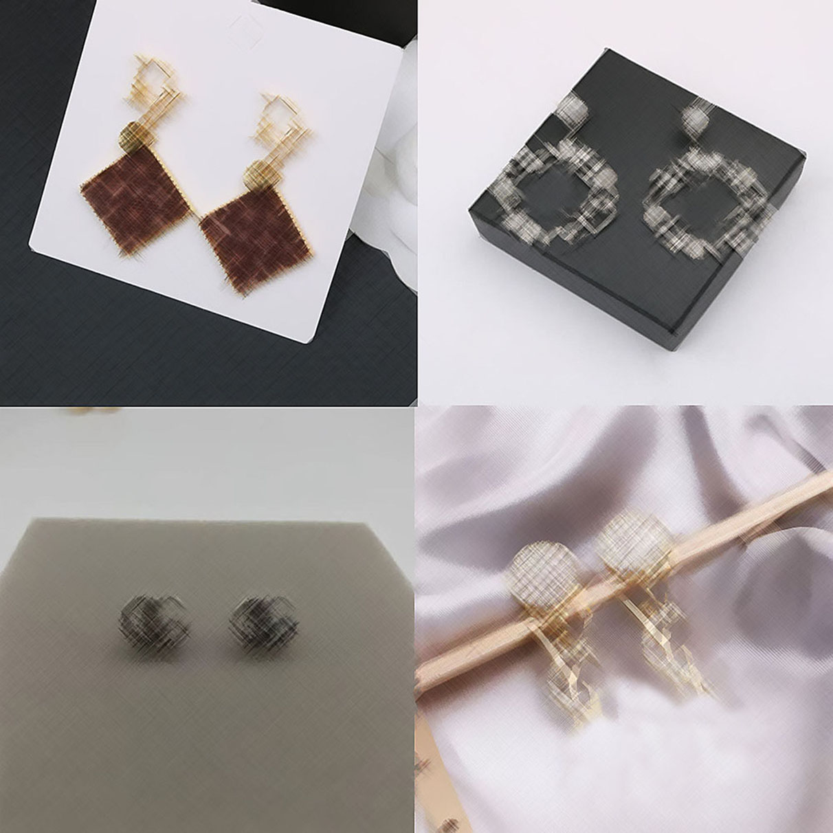 

23ss Mixed Simple 18K Gold Plated Silver Letters Stud Famous Brand Designer Women Stainless Steel Long Earring Crystal Geometric Jewelry
