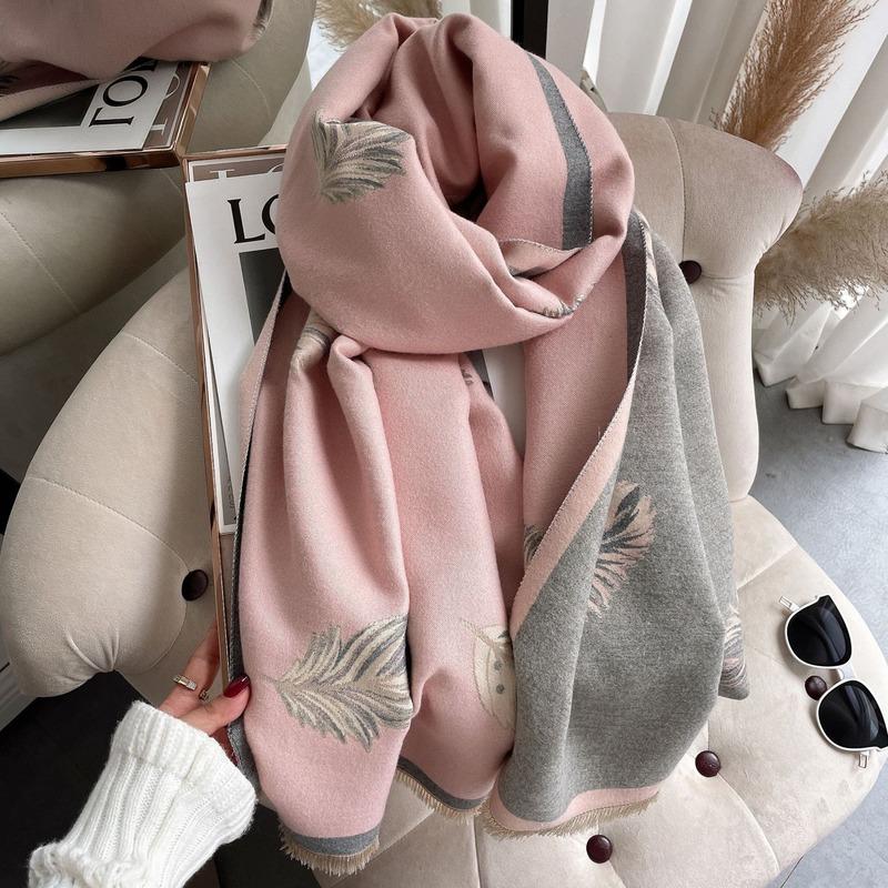 

Scarves Luxury Women Winter Scarf Shawl Pshmina Cashmere Warm Thick Blanket Print Female Design Bufanda StolesScarves