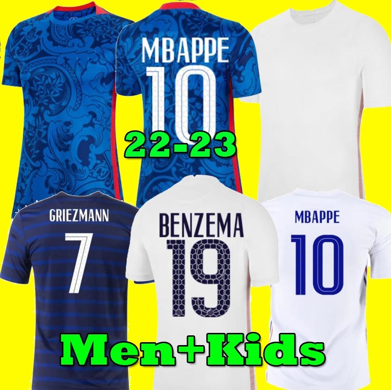 

MBAPPE BENZEMA French Soccer jerseys 2021 2022 GRIEZMANN POGBA GIROUD KANTE home away 22 23 Francia Football shirts men kids kit Maillot de foot, Red