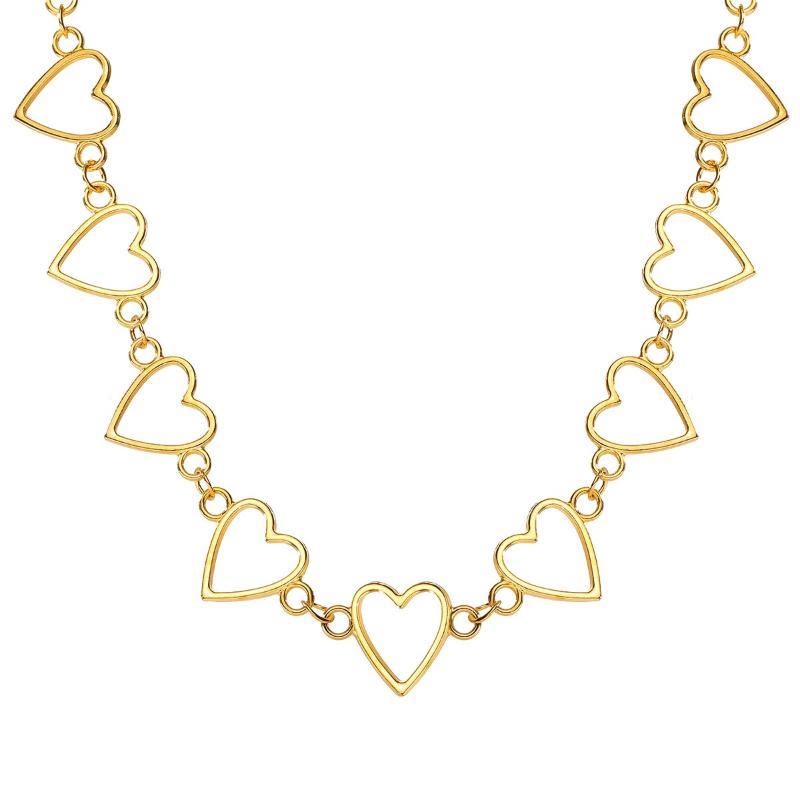 

Chains ELANUOYY Alloy Heart Necklace Simple For Women Wholesale