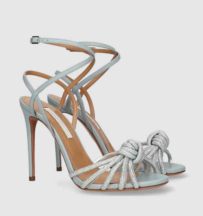 Élégant été Celeste sandales chaussures femmes cristal embelli en cuir à lanières talons hauts dame gladiateur Sandalias confort marche