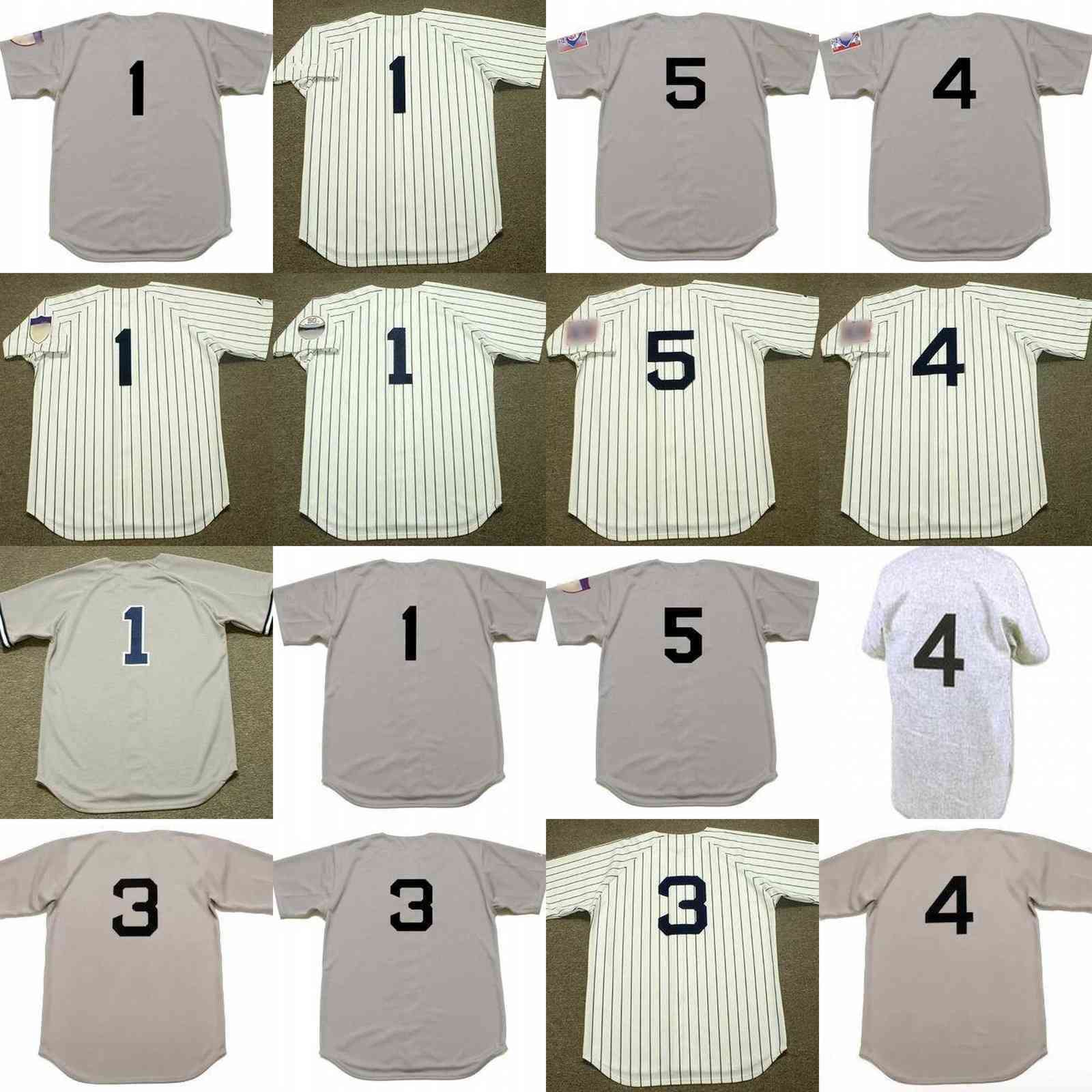 

Men 1 BILLY MARTIN 4 LOU GEHRIG 3 BABE RUTH 5 JOE DIMAGGIO 1983 Home Baseball Jersey