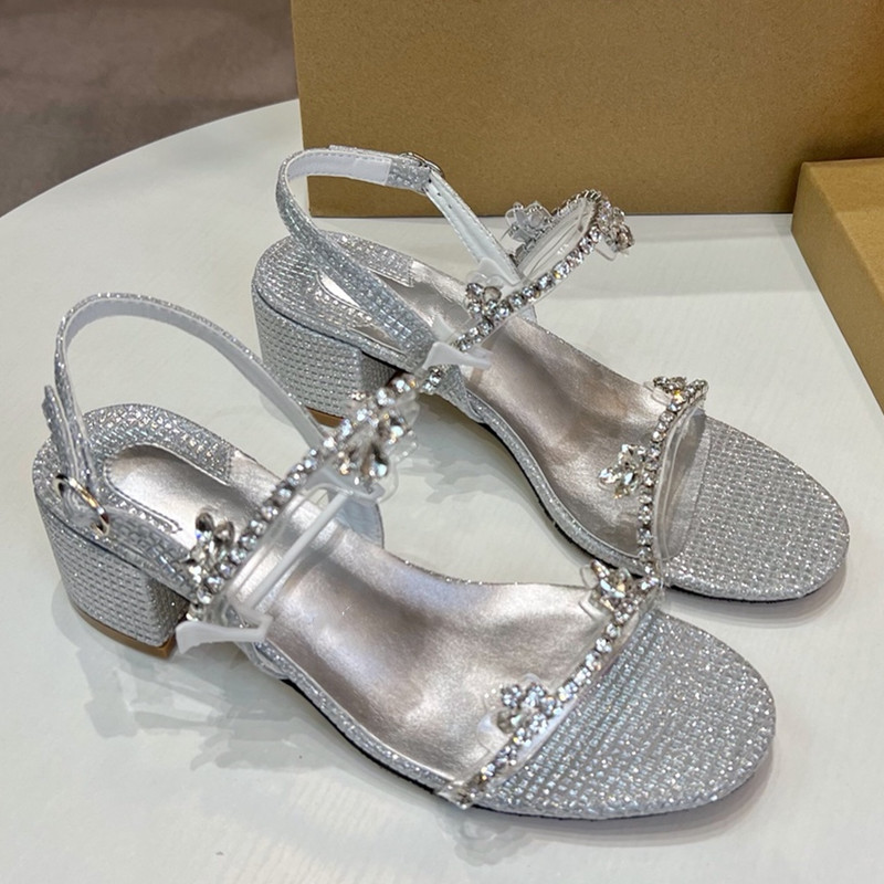 

Women Flat /High Heel Sandals /Slippers Dress Shoes Strap with Shining Diamond Lady Girls Sexy Party Toe Buckle Slides Sandals Wedding 2cm/4cm Size 34-40, 4cm sandals