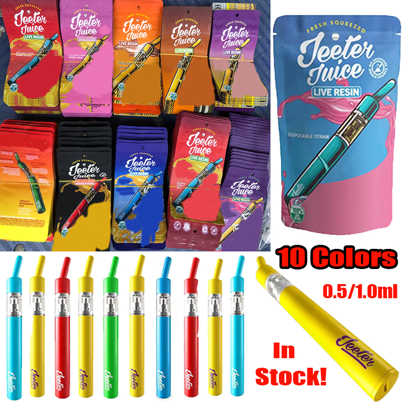 

Newest JEETER Juice LIVE RESIN Rechargeable E Cigarette Device 1ml 0.5ml Disposable Vape Pen 180mah Pod 10 Colors Wax Disposables Kits Empty Thick Oil