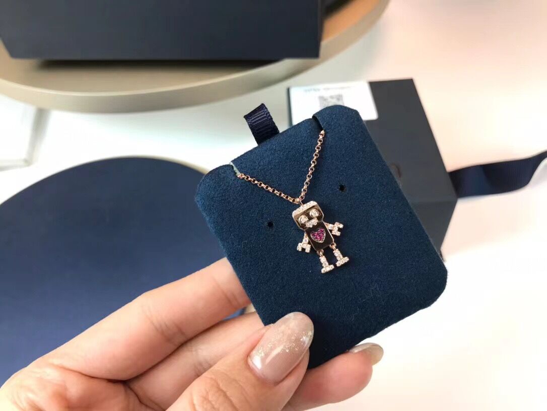 

Designer robot Pendant Necklaces Fashion letter gold chain necklace bracelet for women Party imitation antique jewelry birthday gift love ms trade plate coral