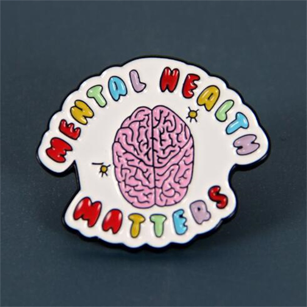 

Mental Health Matters Brain Brooch Pins Enamel Metal Badges Lapel Pin Brooches Jackets Jeans Fashion Jewelry Accessories GC1545