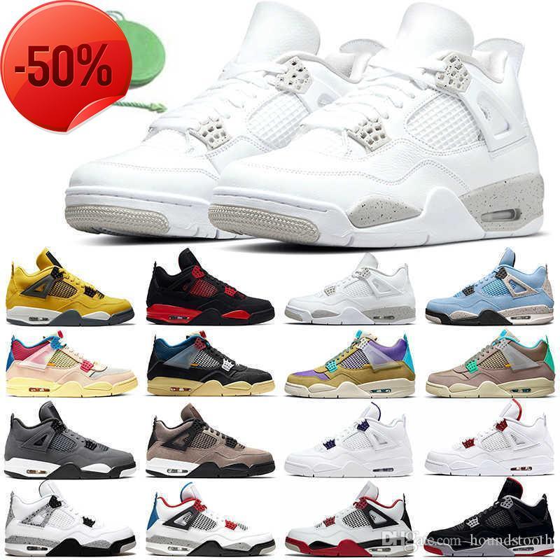 

2023 Top high quality Boots Jumpman 4 Basketball Shoes Mens Womens Sneakers 4s White Oreo University Blue Taupe Haze Guava Ice Sports Shoe With Tag G, 07