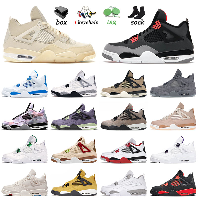 

Top OG Jumpman 4 4s IV Mens Basketball Shoes Infrared Taupe Haze Starfish Red Thunder Black Cat Zen Master Men Women Trainers Sneakers Jorda Jorden, C46 starfish 40-47