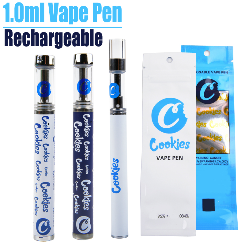 

Cookies Disposable E-cigarettes 1ML Ceramic Coil Vape Pens 1.0 ml Pods D8 D10 Disposable Starter Kit Empty 400mah Rechargable Vaporizer No Clogging