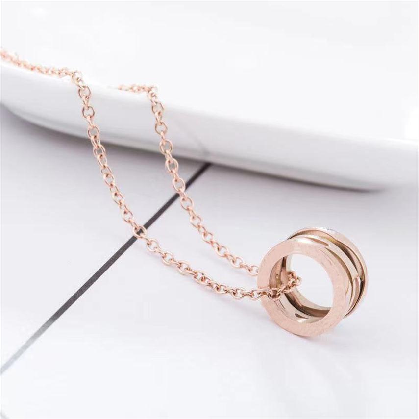 

Luxury fashion spring hollow necklace ladies creative sliding pendant channel jewelry with original packaging gift box237P