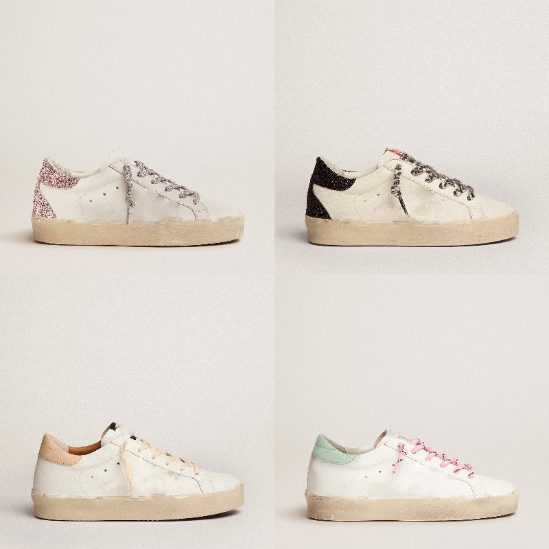

Golden Hi star Sneakers Deluxe Brand Shoes Women Casual Shoes Sequin Pink Classic White Do -Old Dirty Super Star Man Shoe, Star 1