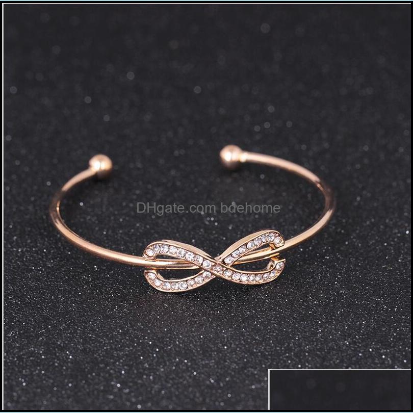 

Bangle 8 Crystal Bracelet Shape Charm Infinity Love Siver Plated Female Bracelets Bangles Drop Delivery 2021 Jewelry Bdehome Dhmlg