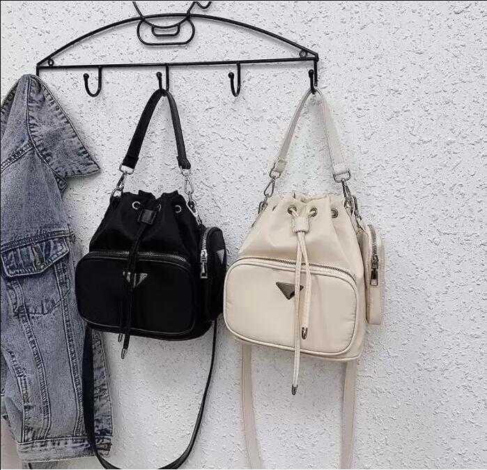 

Designer-Fashion Bucket Shoulder Bag Women Drawstring Crossbody Bag Female Messenger Bags Ladies nylon Handbag, Other