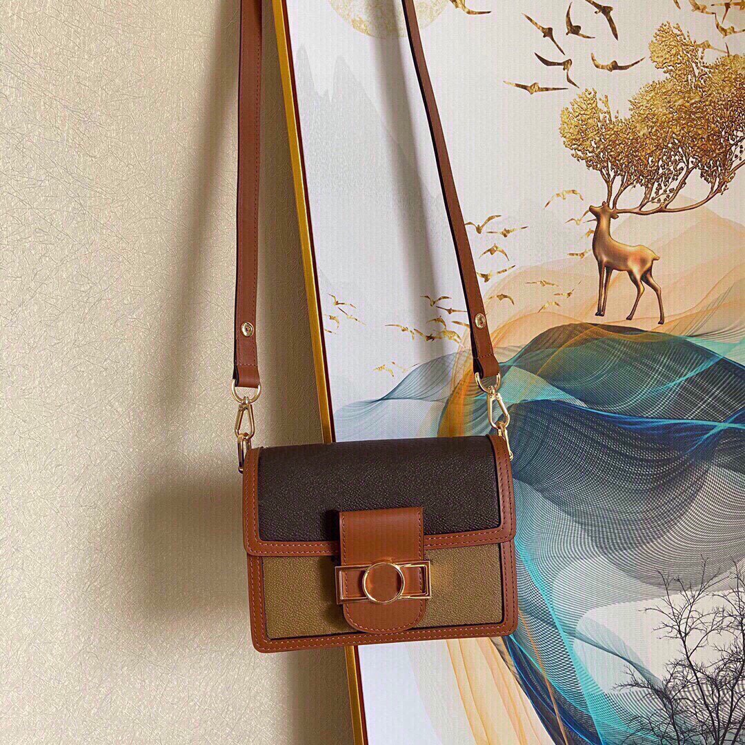 

Designers Shoulder Bags Dauphine Handbag Messenger Bag Luxury Vintage Handbags Lady's Crossbody Purse Letter Printedt, Brown
