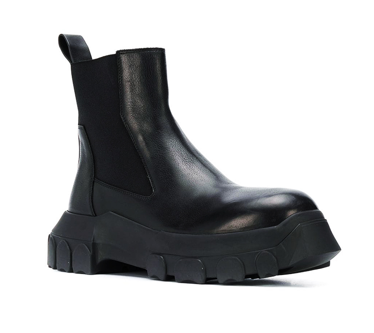 

Fashion Men Chelsea Boots Personality Thick Bottom Man Shoes Street Men's Platform Chunky Boot, White