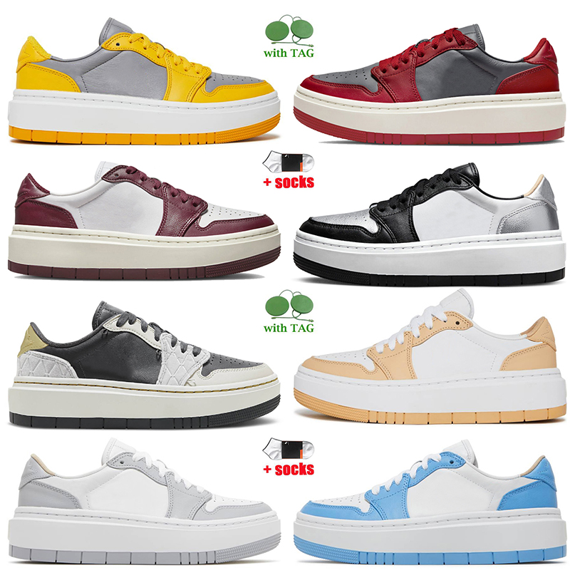 

Platform Jumpman 1s Elevate Women Men Casual Shoes With Socks Top Jorrda 1 Low Designer Sneakers Black White Onyx Team Red University Blue Midnight Navy Mens Trainers, C14 cement grey varsity maize 36-46