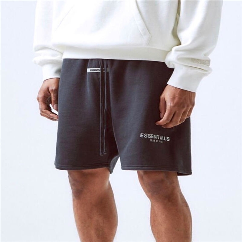 

Designer Mens Shorts Essentials Fog fashion brand cropped pants men wear loose large sports oversize casual pants in summer, Black