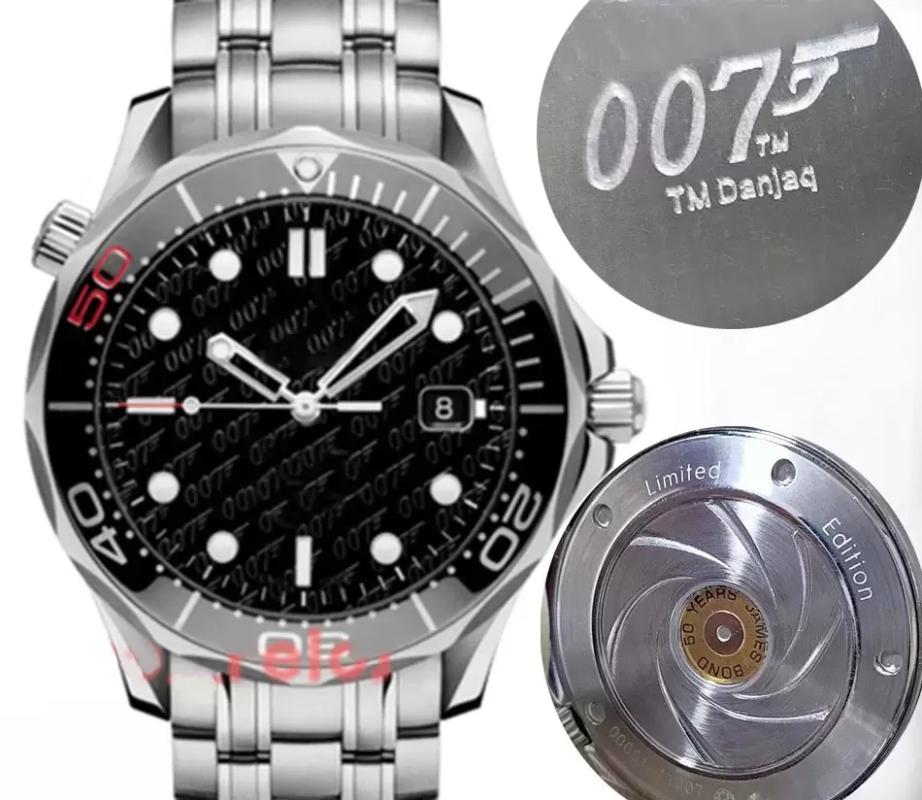 

Wristwatches Luxury Men Watches Waterproof Sapphire Crystal 007 Stainless Steel Automatic Mechanical Sweep Movement Male
