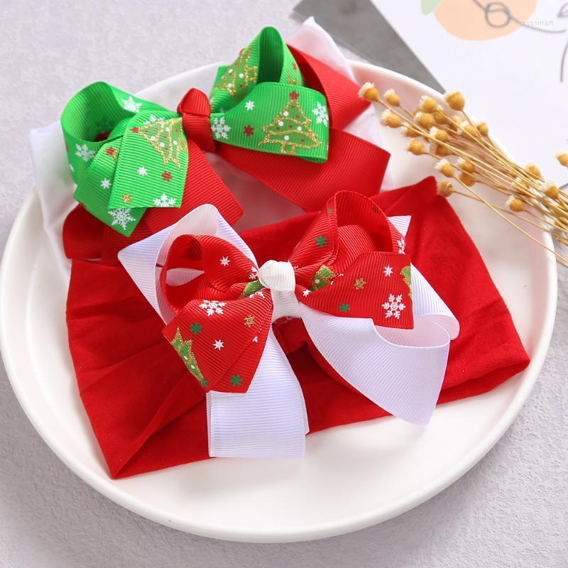 

Hair Accessories Lovely Girls BowKnot Baby Soft Nylon Headband Ribbon Bows Child Kids Happy Birthday Party Christmas Hairbands, A6nsfb-8010-1