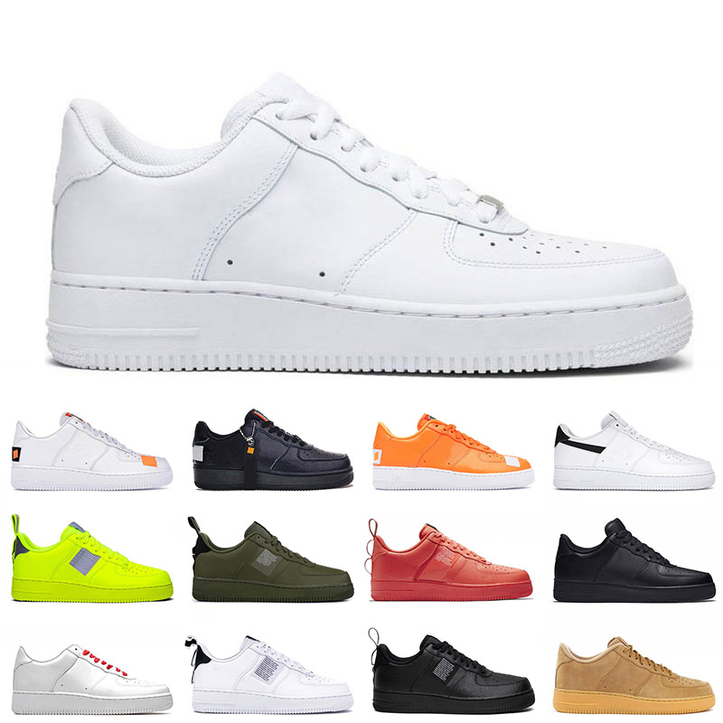 

mens women running shoes sneakers skate low 07 Triple White Size 13 Utility Volt Platform One Black Wheat men tennis fashion outdoor sports trainers 36-47, A1 triple white 36-45