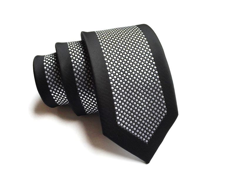 Silk Slim Men Ties Fashion 6cm Skinny Stripe Dot Floral Neck tie for men Woven Formal wear business wedding party 12-image-762727964
