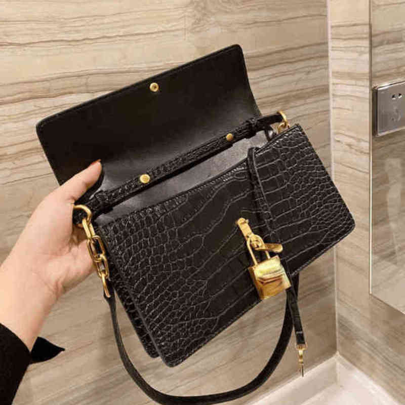 

Shoulder Bags Women Handbag Female Black Leather Fashion Tote Locks Package 211116