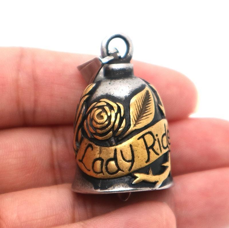 

Pendant Necklaces Fashion Cool Motorcycle Vintage Simple Ladies Rose Bell Necklace For Men Jewelry Gift