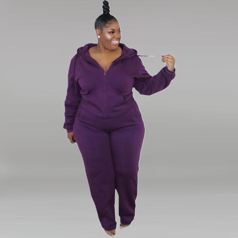 

Women's Plus Size Tracksuits -5XL Wholesale Drop Women Sport Suits Set Clothing Long Sleeve Hoodies & Pants 2 Pieces Outfit FemaleWome, Black