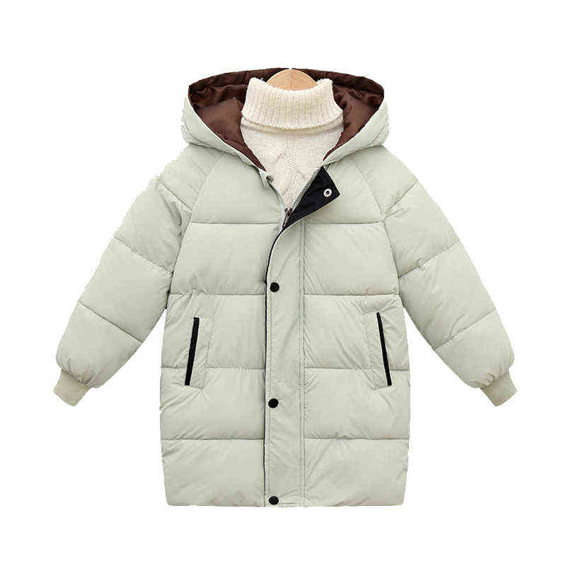 

Boys Girls Down Coat Winter Teenager Baby Children Cotton Lined Parka And Jackets Thicker Warm Long Jackets Toddler kids Outerwear J220718, Black