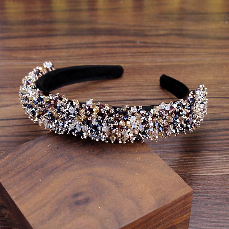 

Hair Clips & Barrettes Elegant Handmade Purple Beads Wedding Party Band Crystal Headband And Hairband For Women Jewelry Accessories