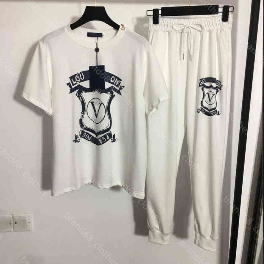 

22ss summer Designer Womens Tracksuits 2 Pcs Sports Casual Short sleeve sportswear Joggers Suits logo louisclothes brand women clothing set womens two piece sets