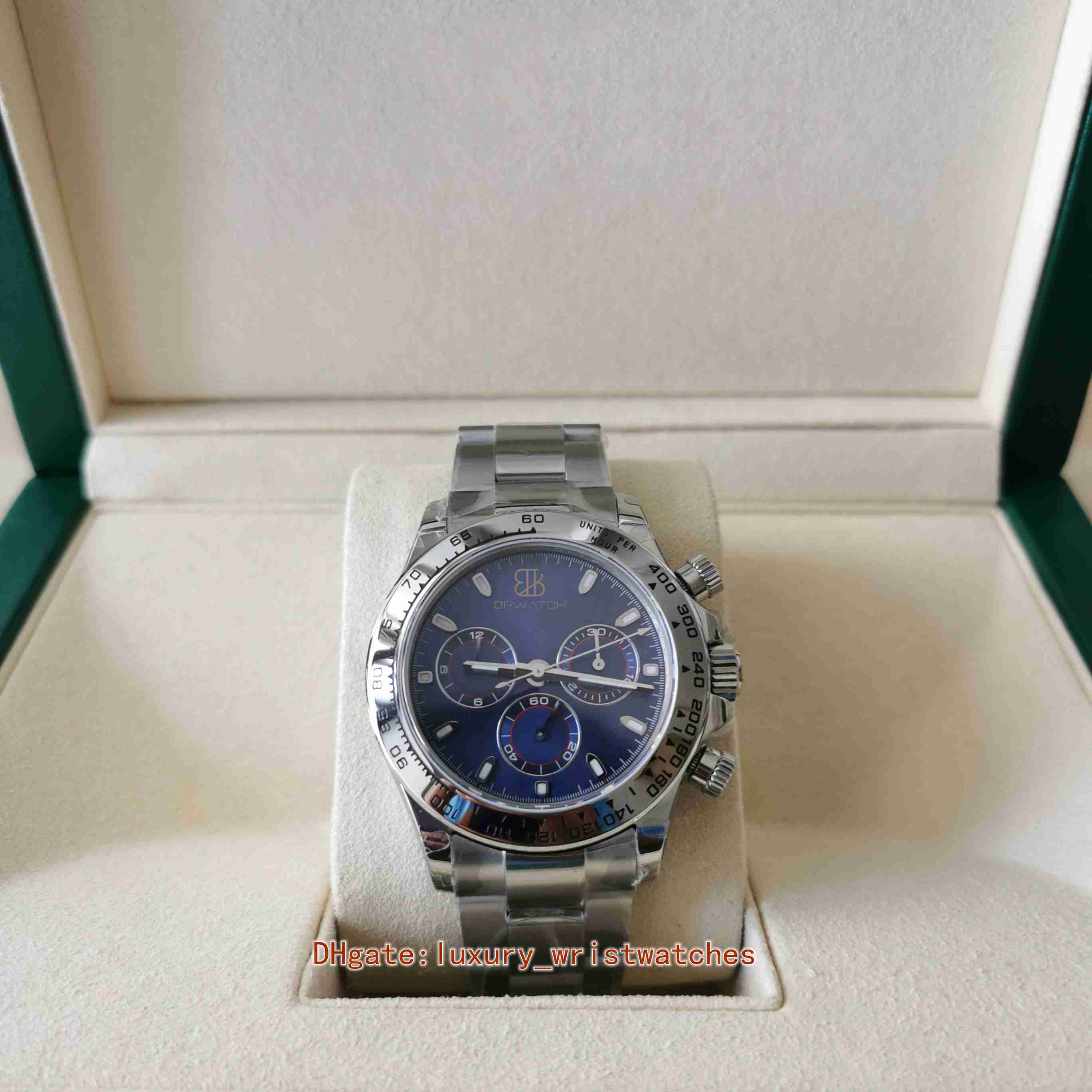 

12 style BPF men watch CAL.7750 Chronograph 40mm Cosmograph Ceramic 116500 116520 116506 Panda Automatic mechanical Mens Watches LumiNova wristwatches Travel bag