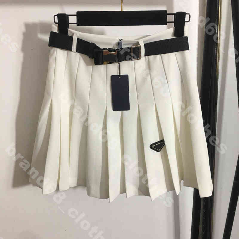 designer women pleated skirt shorts hip wrap sexy black miniskirt dress summer cotton short dresses triangle logo p ada brand high end female App