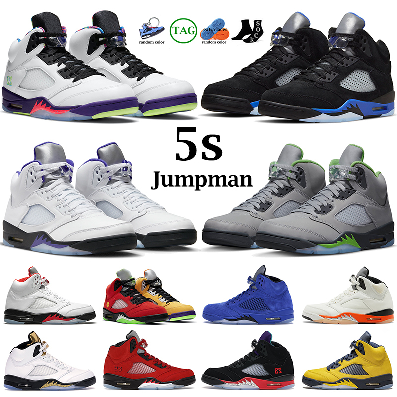 

5s basketball shoes men jumpman 5 Concord Green Bean Racer Blue Bluebird Moonlight Raging Red Stealth 2.0 International Flight mens sports, 11