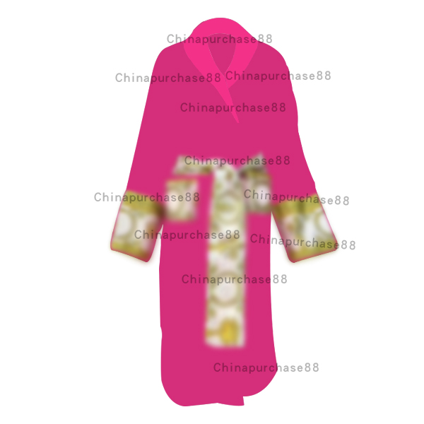 

22 vercace robe Designers bathrobe Fashion pajamas Mens Women Letter jacquard printing Barocco print sleeves Shawl collar Pocket belt 100% cotton high quality Z4003