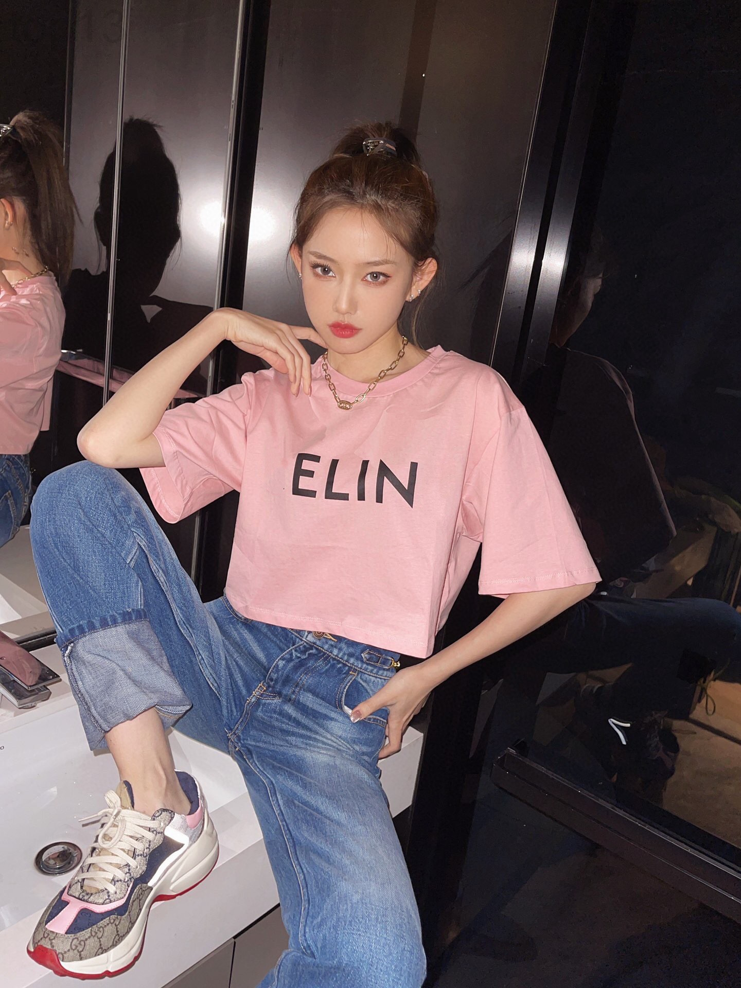 

Women' T-Shirt designer C * line top 21 spring / summer new fashion versatile loose letter print age reduced short sleeve T-shirt W0I6, 2# packing bag