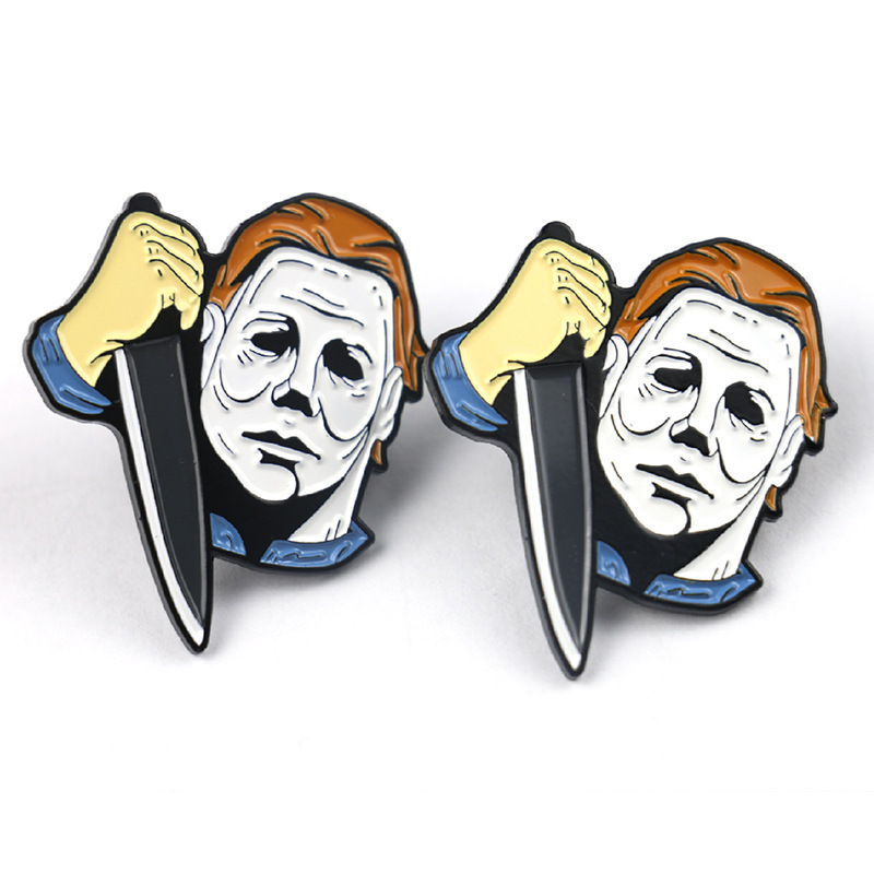 

Halloween Enamel Pin Badge On Backpack Cartoon Brooch Pins For Clothes Broche For Women Girls Gift, As picture