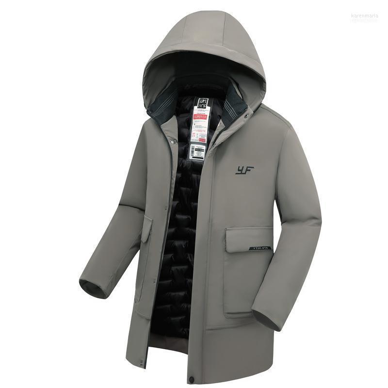 

Men's Down & Parkas Men Winter Parka Mid-Length 2 Colors 2022 Warm Casual Jacket Outwear Windproof Coat Hooded Size -3XL1 Kare22, Khaki