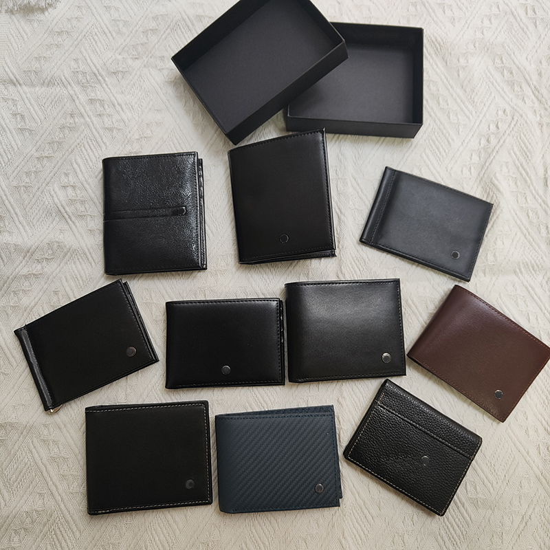 

Men Designer Wallets Deluxe Card Holders Womens Coin Purses Black Brown Leather Unisex European Trend Small Organizer Folding Money Clip Portfolio Comes with Box, No.1 with box