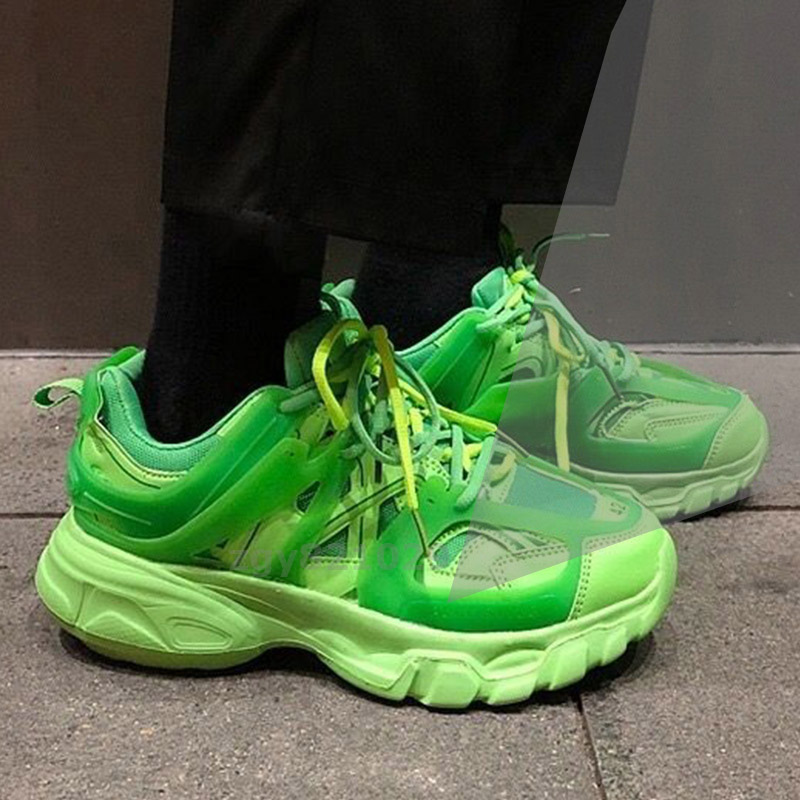 

Luxury designer track and field 3.0 sneakers man platform casual shoes white black net nylon printed leather sports shoes triple s belts without boxes 36-45 z86, Color 5 36-40