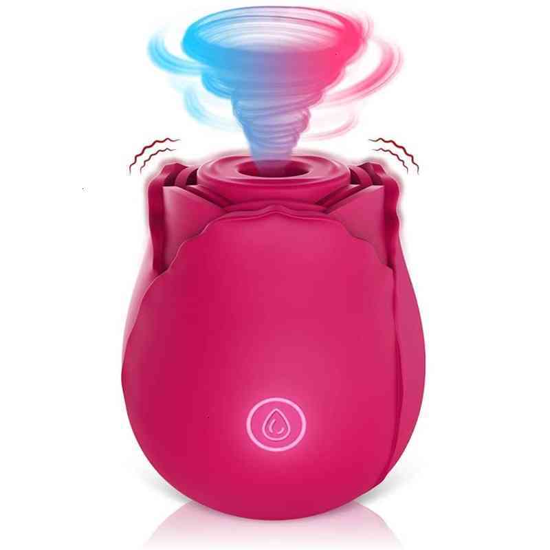 Rose Vibrator Massager Vagina Sucking Sucker Oral Licking Clitoris Stimulation Powerful Sex Toys for Women 4H4E-image-786935985