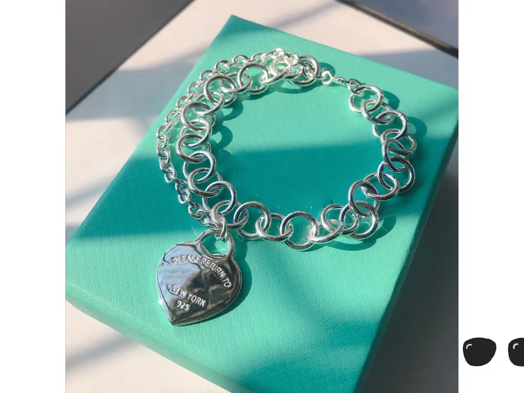 

Bangle Bracelet double chain heart love Designer watches Women Men couple fashion designer watche Wedding Party Thanksgiving Day Valentine gifts silver classic