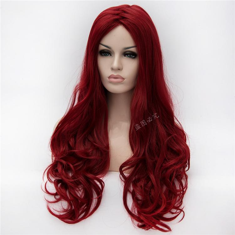

Other Event & Party Supplies Poison Ivy 70cm Wine Red Long Wavy Cosplay Wig Heat Resistant Costume WigOther